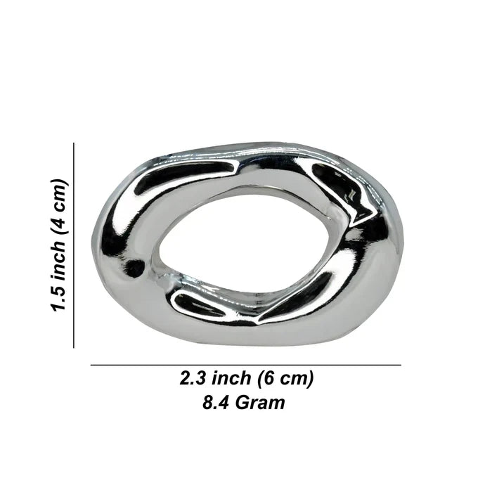 Silver Abstract Brooch