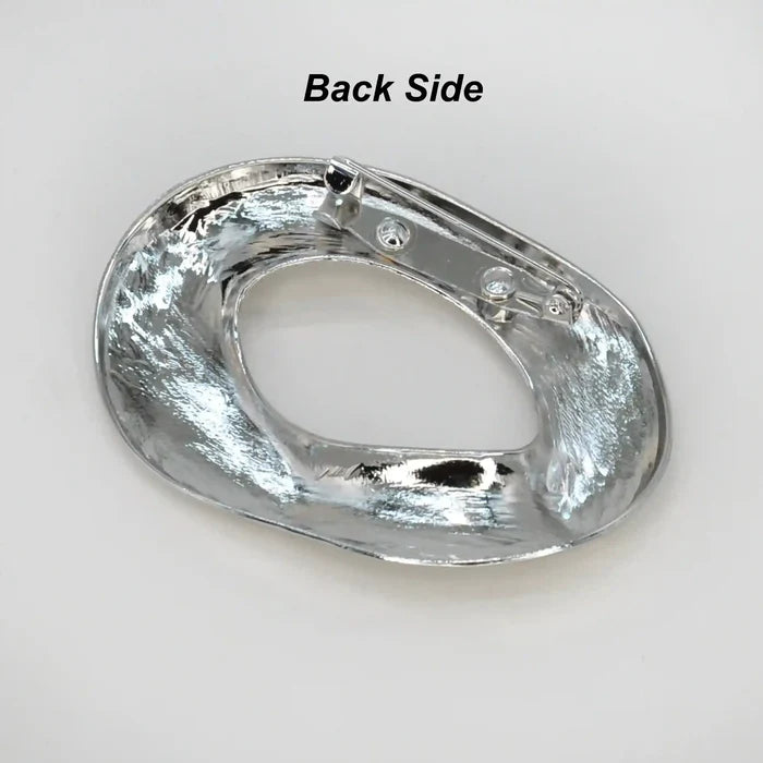 Silver Abstract Brooch