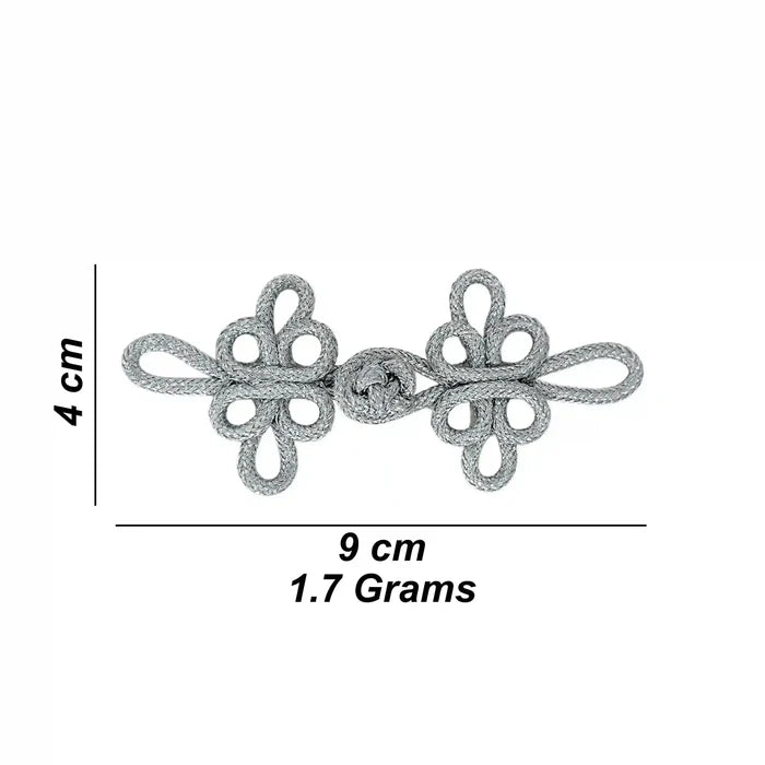 Silver Pankou Frog Closure Buttons