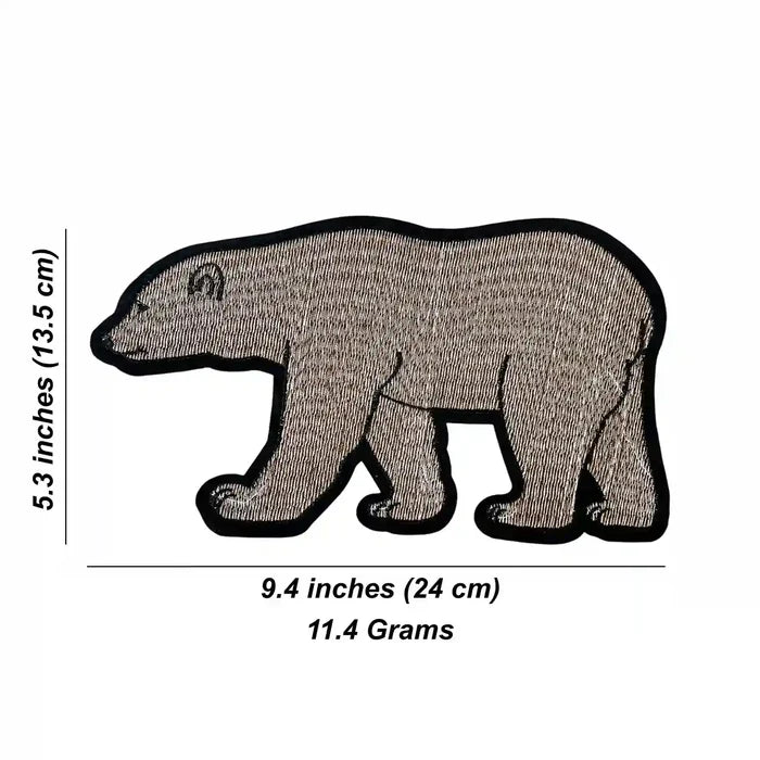 Silver Polar Bear Embroidery