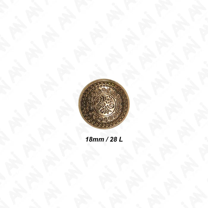Silver Symphony Metal Buttons | 18mm × 21mm