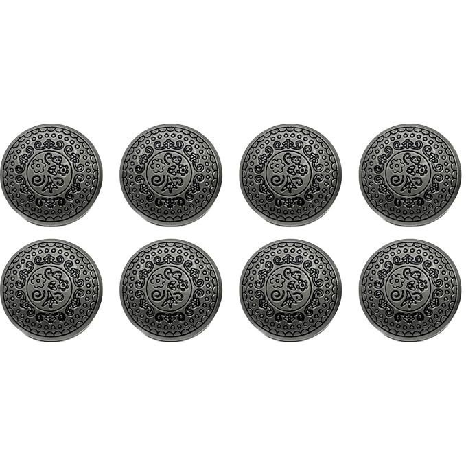 Silver Symphony Metal Buttons | 18mm × 21mm
