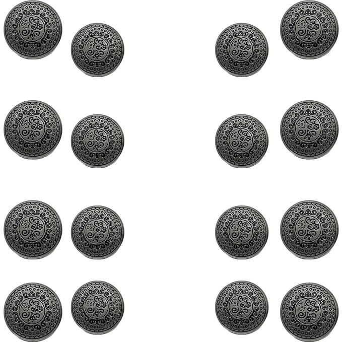 Silver Symphony Metal Buttons | 18mm × 21mm