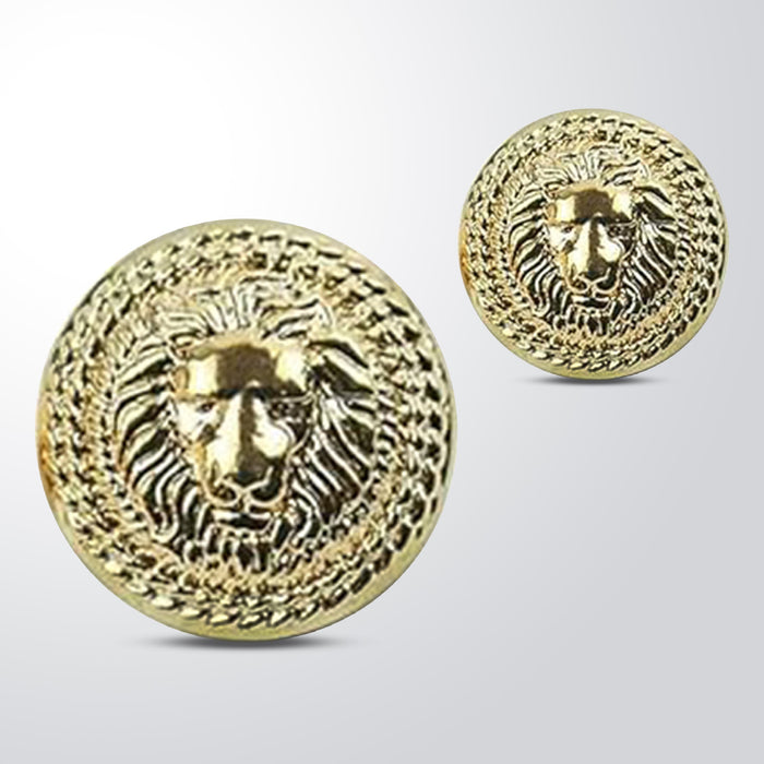 Simmering Gold Color Lion Metal Buttons