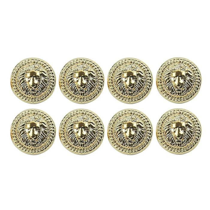 Simmering Gold Color Lion Metal Buttons
