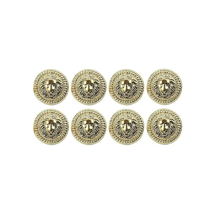 Simmering Gold Color Lion Metal Buttons