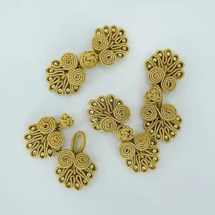 Snail Spiral Knots Frog Buttons