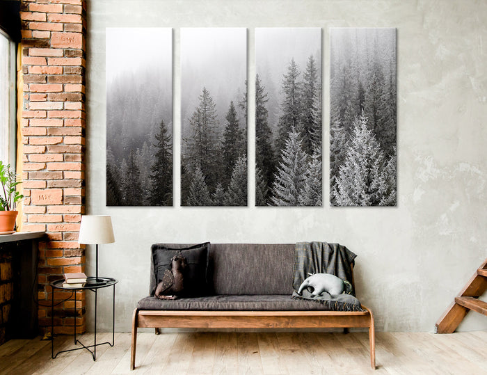 Snowy Forest Canvas Print #7559