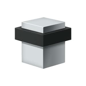 Solid Brass Square Universal Floor Bumper, 1-3/8"