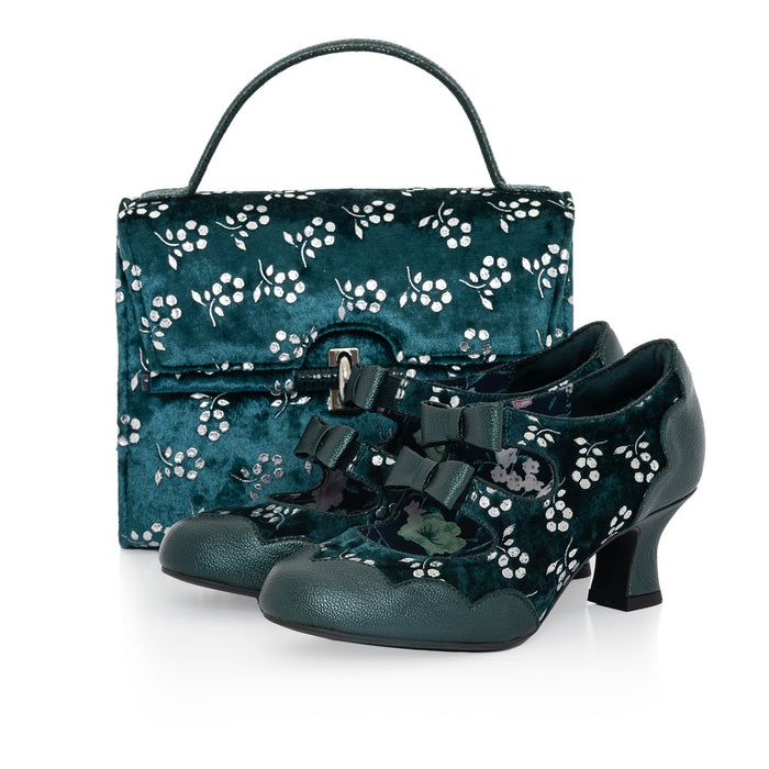 Sophia and Matching Malibu Teal Velvet