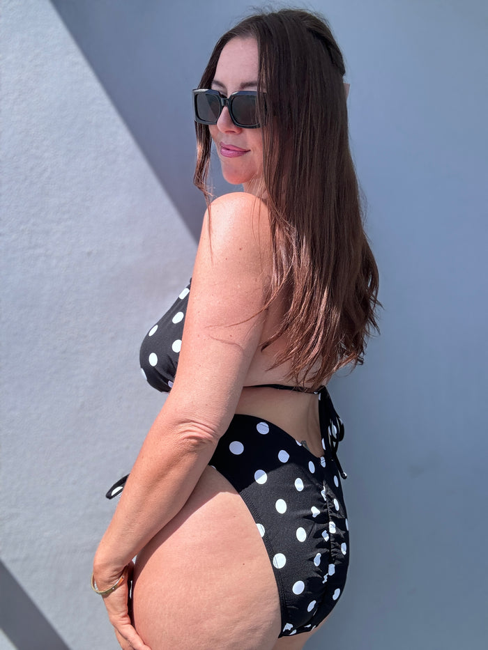 Southern Charm Polka Dot Triangle Bikini Top