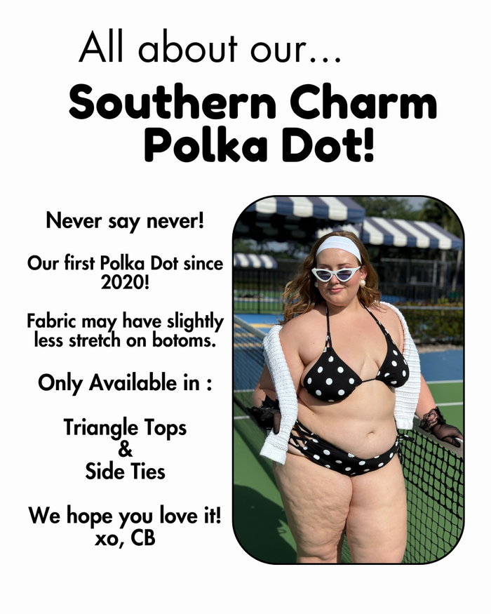 Southern Charm Polka Dot Triangle Bikini Top