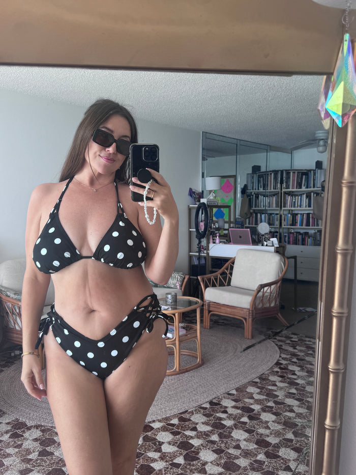 Southern Charm Polka Dot Triangle Bikini Top