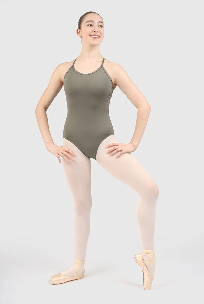 Spaghetti straps leotard