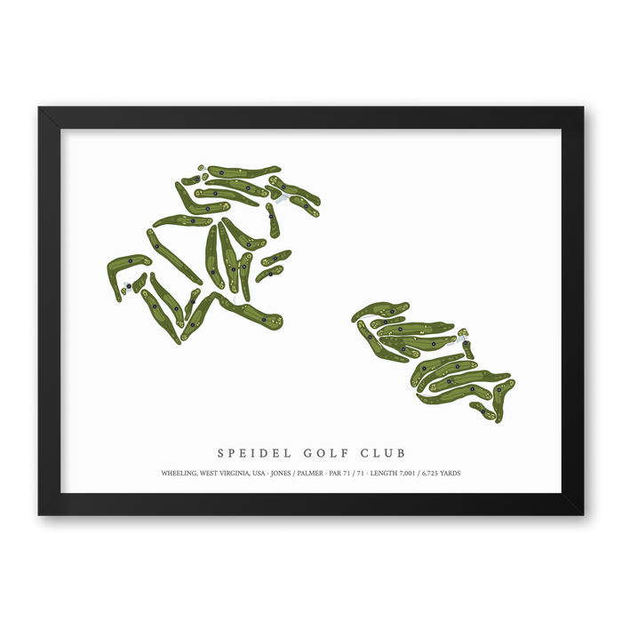 Speidel Golf Club | Golf Course Map | Black Frame