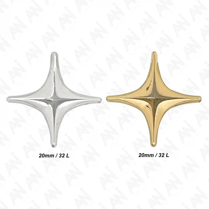 Spinner Star Style Button | 20mm(32L)