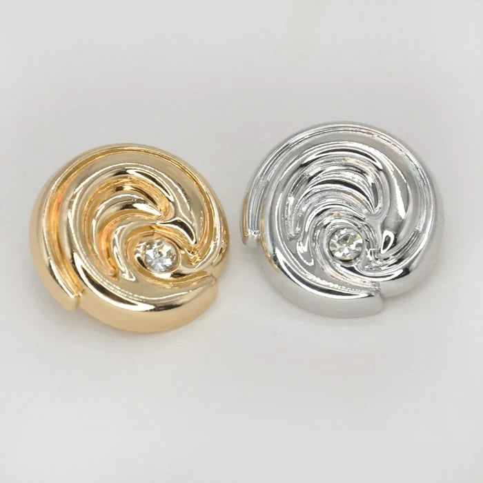 Spiral Metal Button | 15mm(24L) & 23mm(36L)