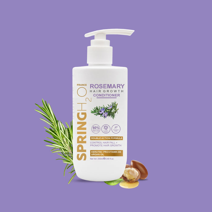 Spring H2O Rosemary Hair Growth Conditioner with Keratin, Pro Vitamin B5 and Argan Oil