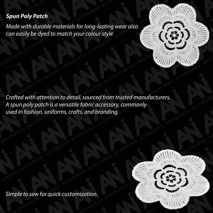 Ani Accessories beautiful floral spun poly applique patch for saree kurti blouse sewing applique
