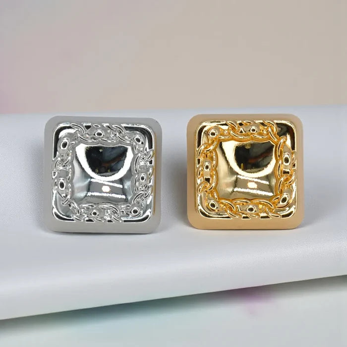 Square Metal Buttons | 15mm(24L),18mm(28L) & 20mm(31L)