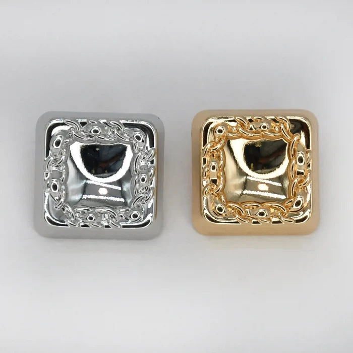 Square Metal Buttons | 15mm(24L),18mm(28L) & 20mm(31L)