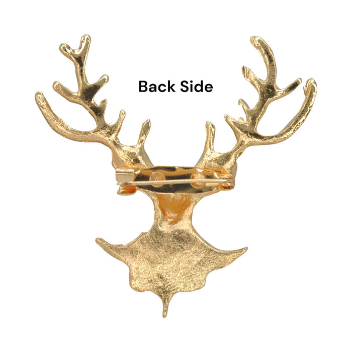 Stag Head Deer Brooch Pin