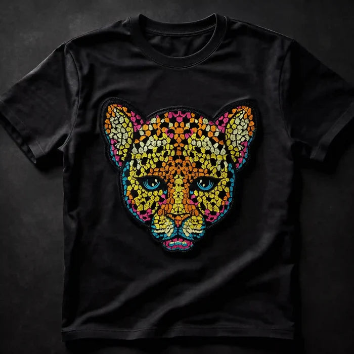 Stained Glass Leopard Patch