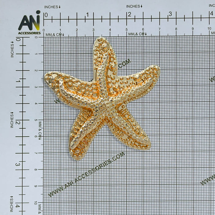 Star Fish Metal Brooch for Sarees, Cardigans, Dresses, & More