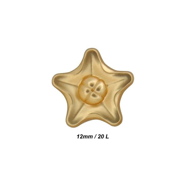 Star Style Metal Buttons | 12mm(20L)