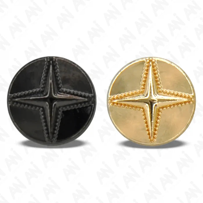 Starburst Metal Shirt Buttons | 10mm(17L)