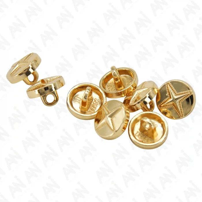 Starburst Metal Shirt Buttons | 10mm(17L)