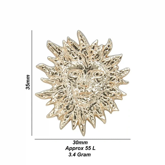 Starburst Sunburst Design Metal Buttons | 35mm(55L)