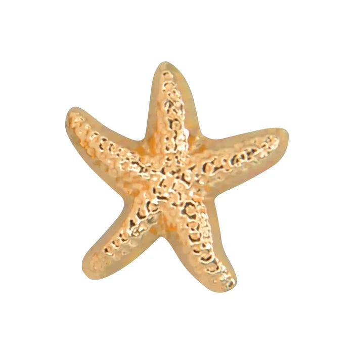 Starfish Gold Metal Buttons | 18mm