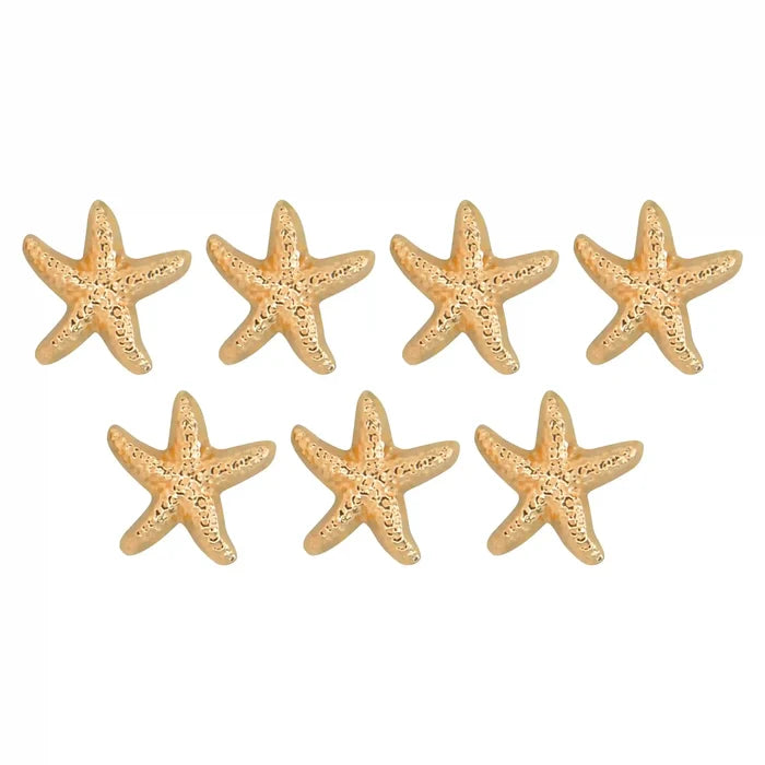 Starfish Gold Metal Buttons | 18mm
