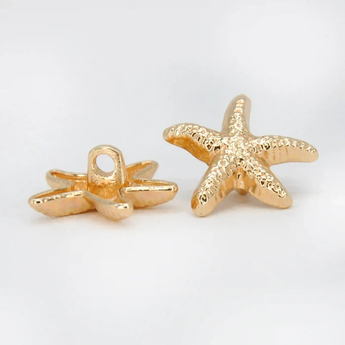 Starfish Gold Metal Buttons | 18mm