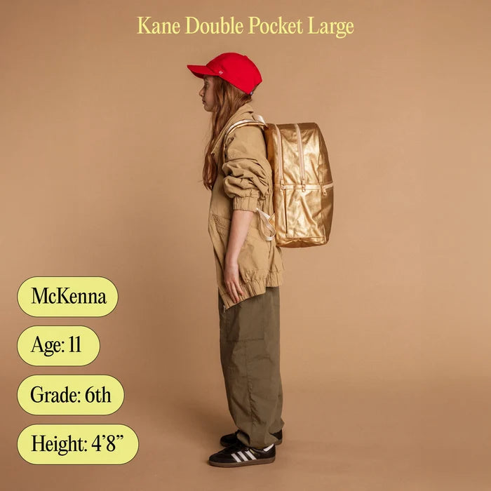 State Bags - Kane Double Pocket Large Backpack - Pink/Silver
