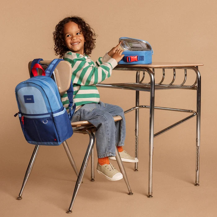 State Bags - Kane Mini Backpack - Blue/Light Blue Colorblock