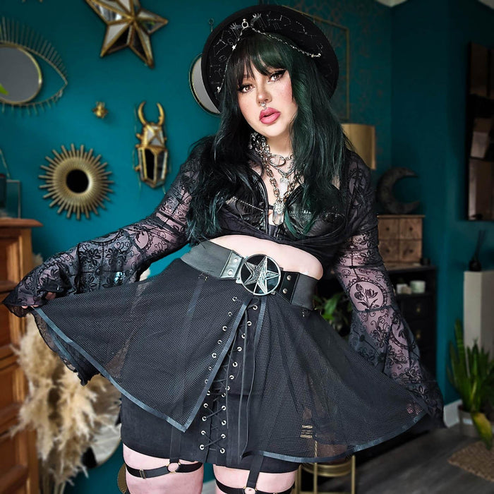 Strapped In Fishnet Skirt - Snag