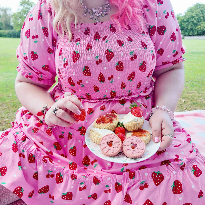 Strawberry Jersey Mini Dress