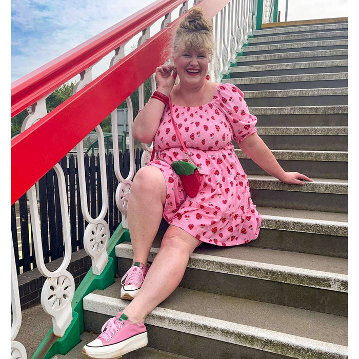 Strawberry Jersey Mini Dress