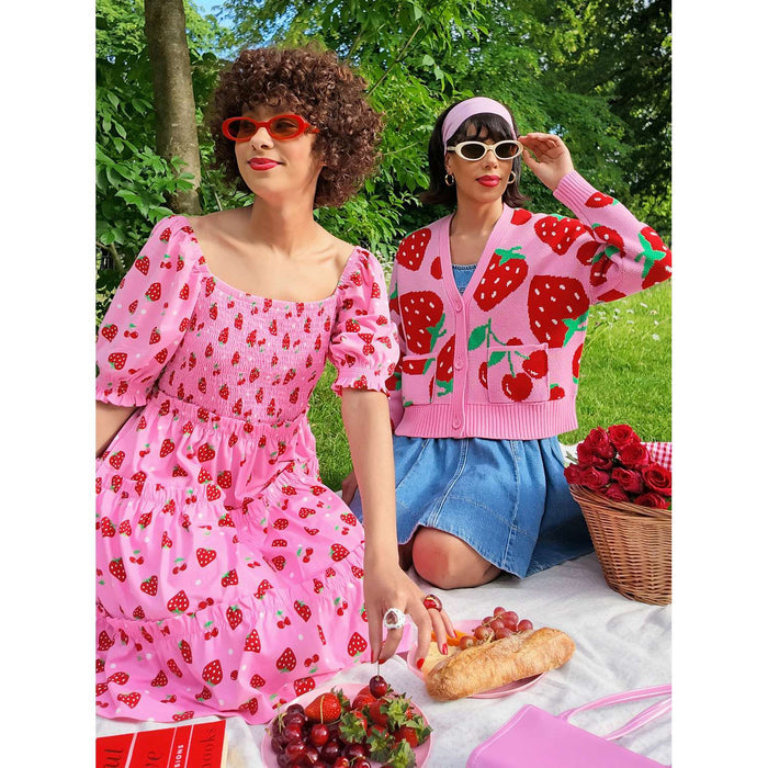 Strawberry Jersey Mini Dress