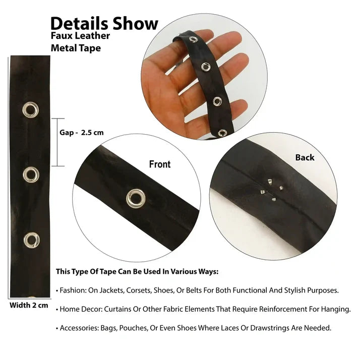 Studded Silver Grommet Tape