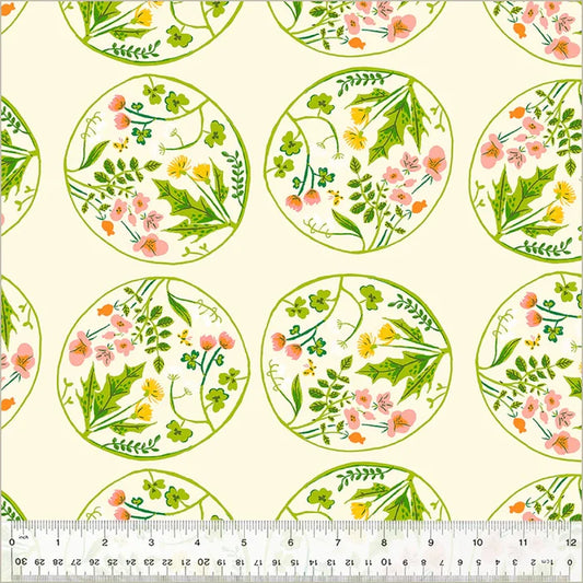 Studio Edit - Floral Wreaths - Cream - Heather Ross - Windham