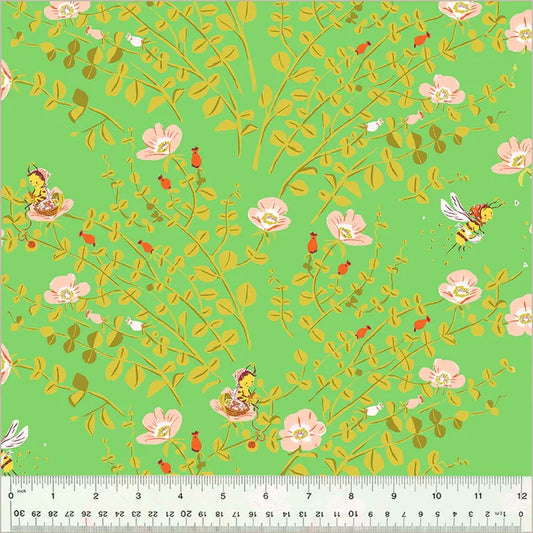 Studio Edit - Nanny Bee - Green - Heather Ross - Windham