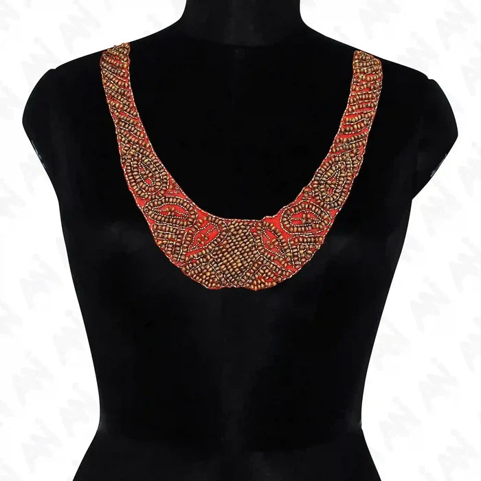 Stylish Beaded Scoop Neckline