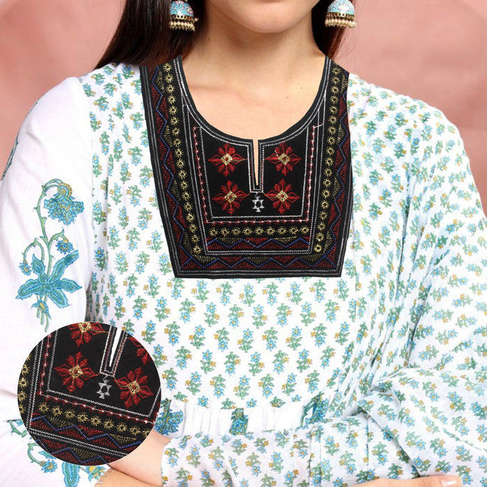 Ani Accessories elegant regal mosaic embroidered neckline patch for kurtis dresses with artistic detailing for ethnic wear luxe