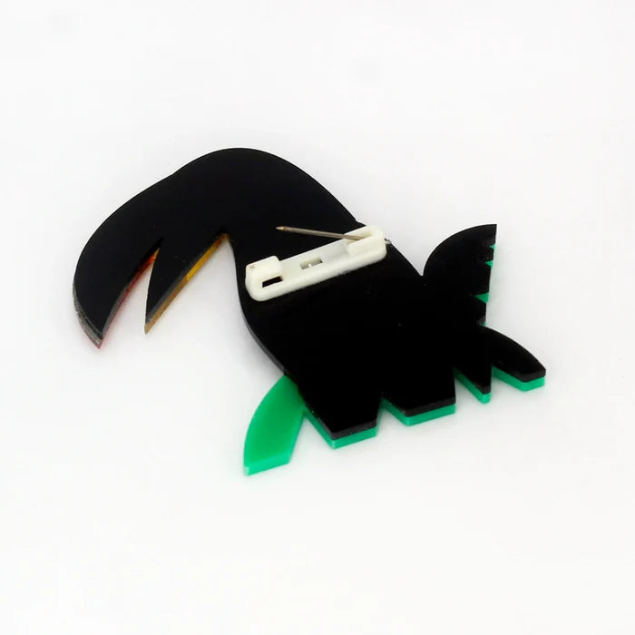 Stylized Toucan Brooch