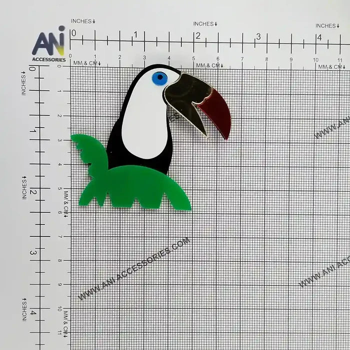 Stylized Toucan Brooch