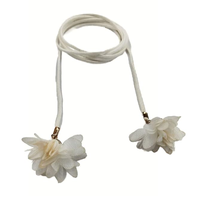 Ani Accessories brown suede belt in a boho-style design, shown with size details on a white background. Perfect for styling with jeans, skirts, dresses, and more