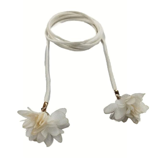 Ani Accessories brown suede belt in a boho-style design, shown with size details on a white background. Perfect for styling with jeans, skirts, dresses, and more